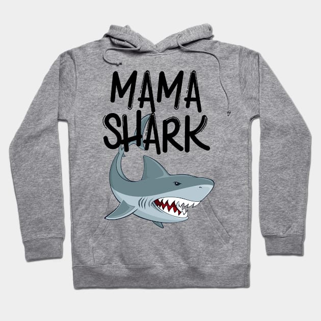 Mama Shark Funny Mothers Day Gifts Hoodie by macshoptee